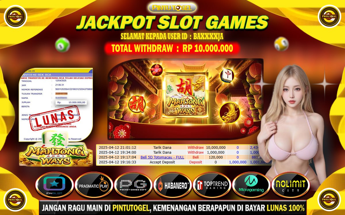 Jackpot Slot Mahjong Ways PINTUTOGEL