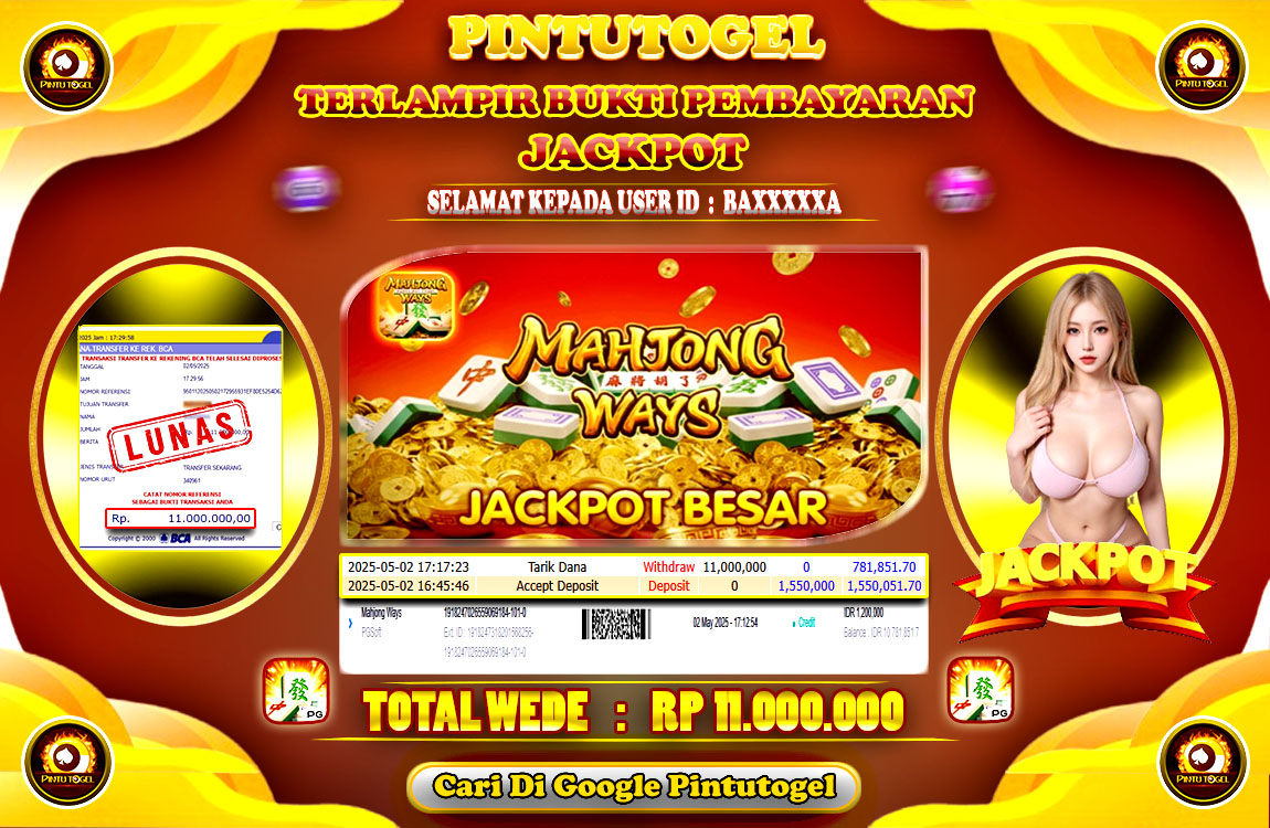 Jackpot Slot Mahjong Ways PINTUTOGEL