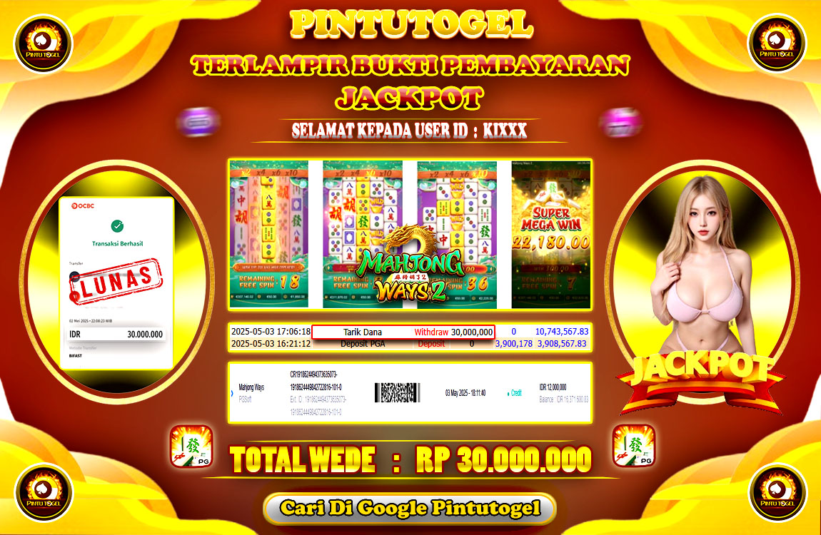Jackpot Slot Mahjong Ways 2 PINTUTOGEL