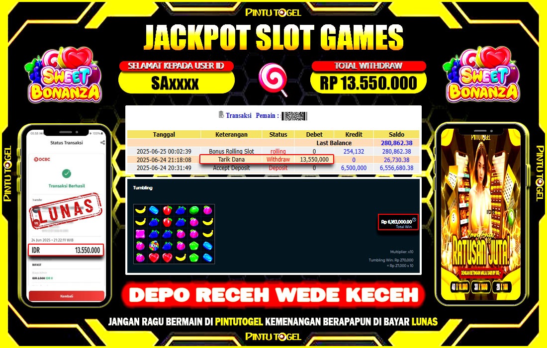 Jackpot Slot Sweet Bonanza PINTUTOGEL