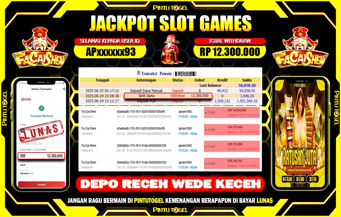 Jackpot Slot Fa Chai Shen PINTUTOGEL